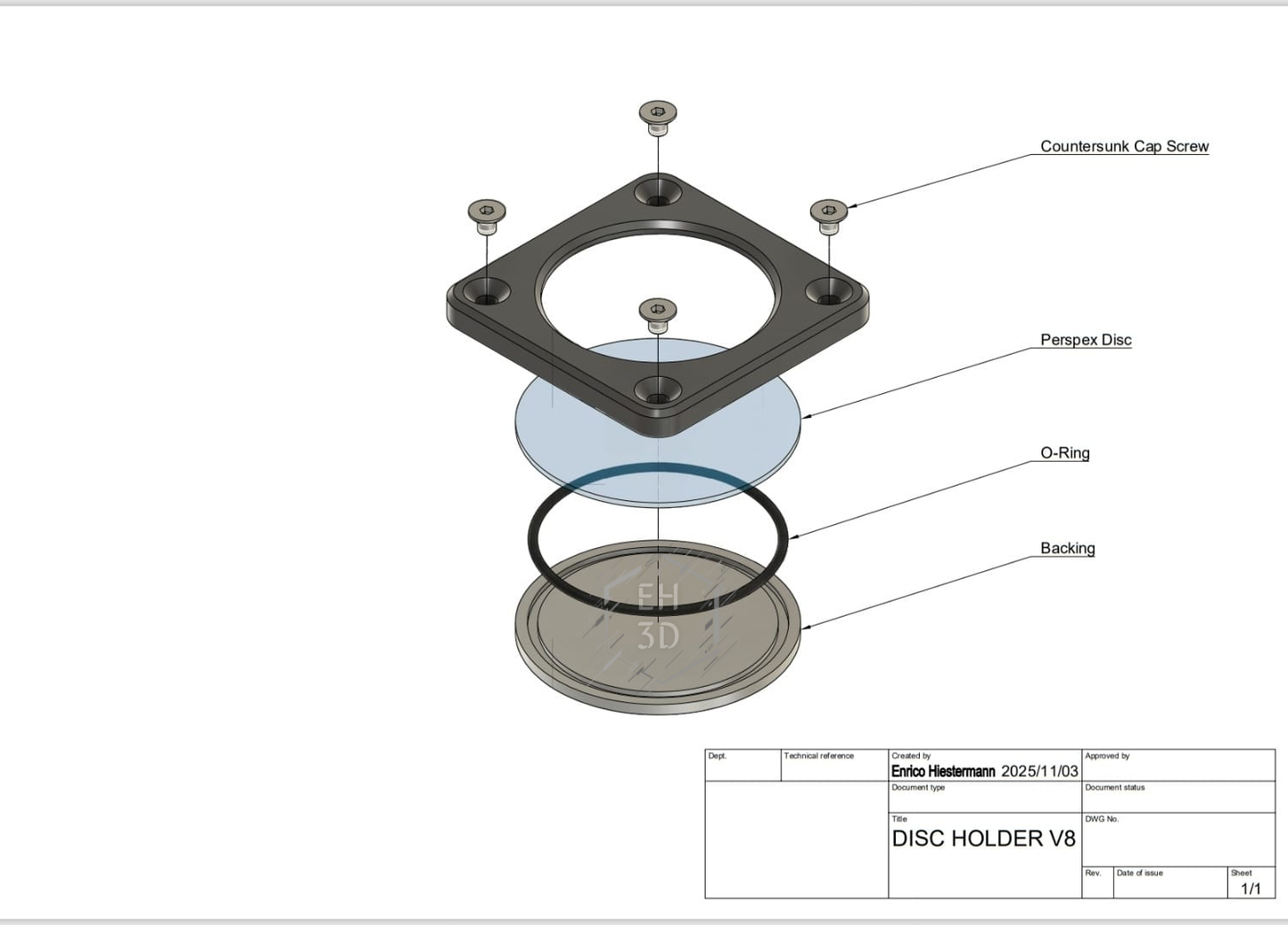 License Disc Holder diagram